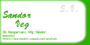 sandor veg business card